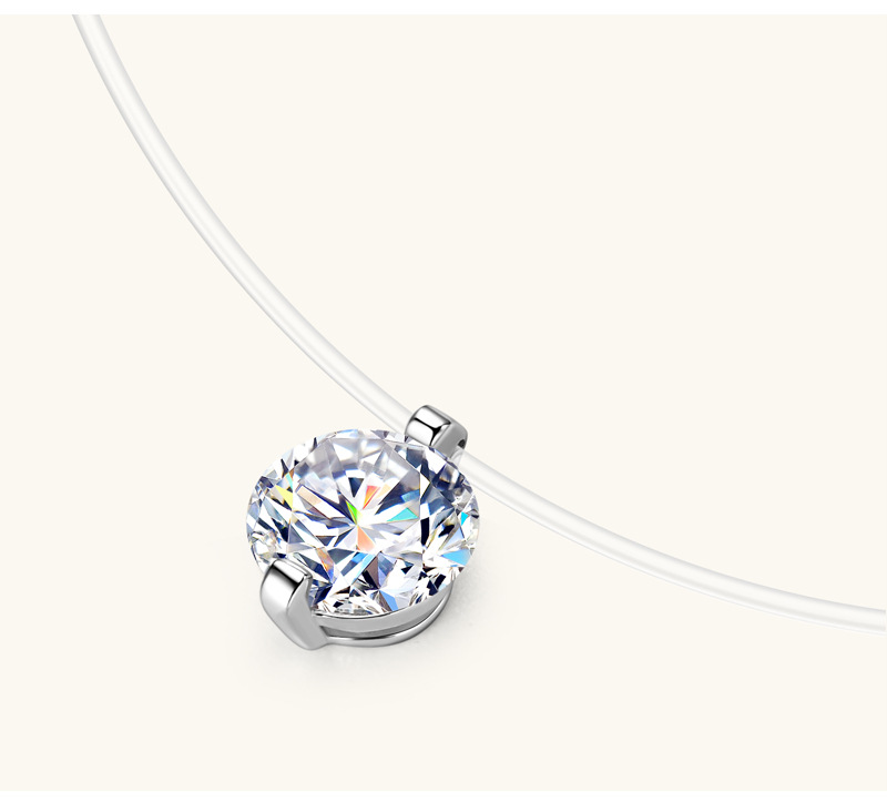 人鱼眼泪莫桑钻石项链