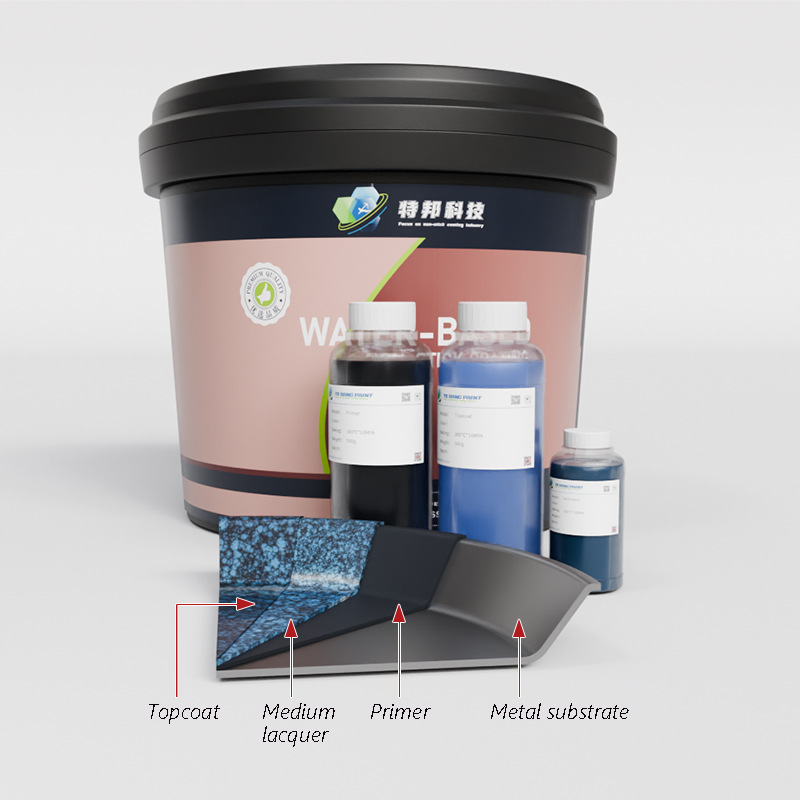 蓝色大理石水性特氟龙涂料耐高温耐磨不粘涂料易清洁防腐蚀