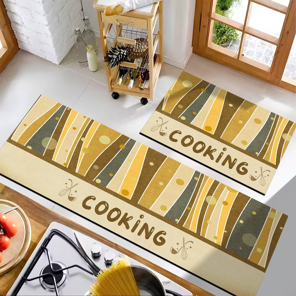 요리용 황백색 바닥 매트