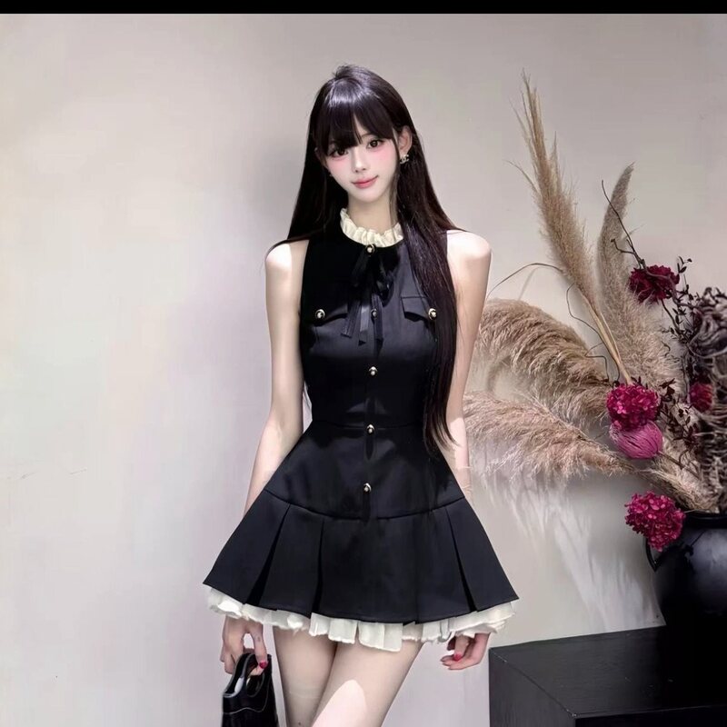 New Style: Young Girl's Summer High-End Slim-Fit Sleeveless Blazer Dress