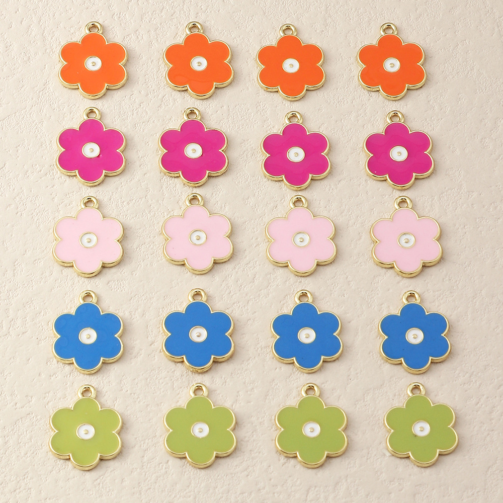 Small Flower Accessories Earrings Necklace Bracelet Diy Dripping Flower Pendant display picture 1