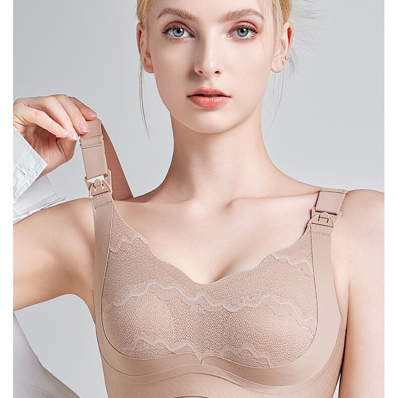 Maternity Underwear, Large Size Nursing Bra, Anti-Sagging, Thin, One-Piece, Front-Opening Buckle, Pregnancy Underwear, Maternity Bra, Summer