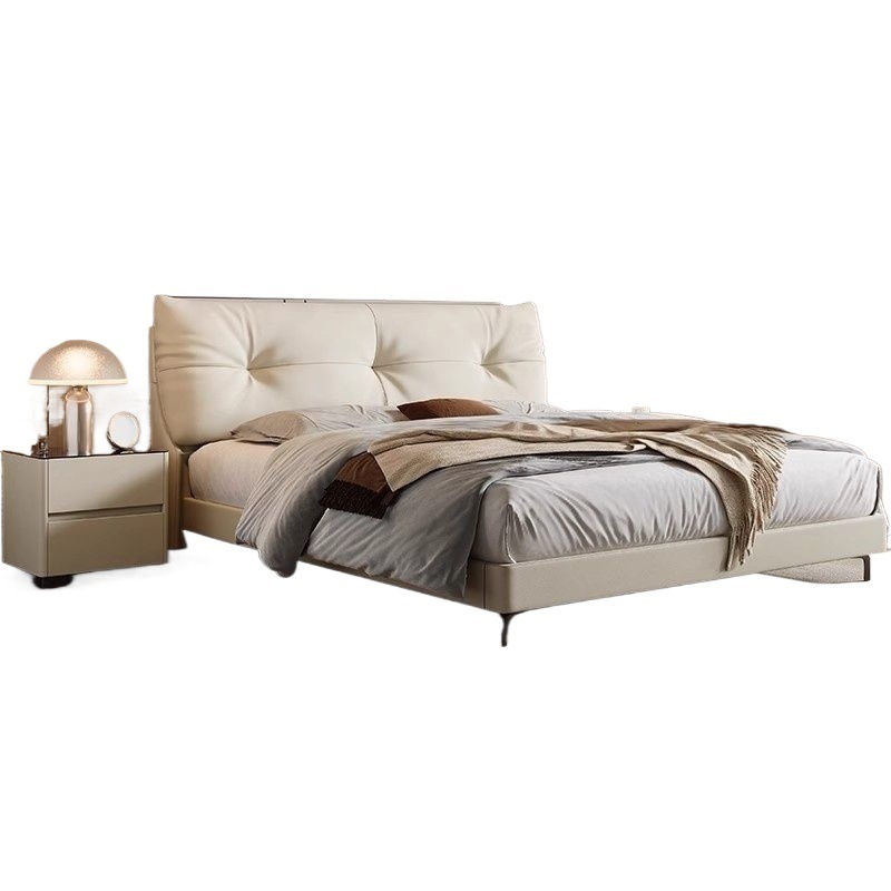 Fábrica directa italiana cama minimalista atmósfera dormitorio principal doble cama de lujo moderna simple 2026 nueva cama individual Otros