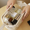 Double-layer steel wire, fashionable cosmetic bag, handheld capacious organizer bag for traveling, cloud