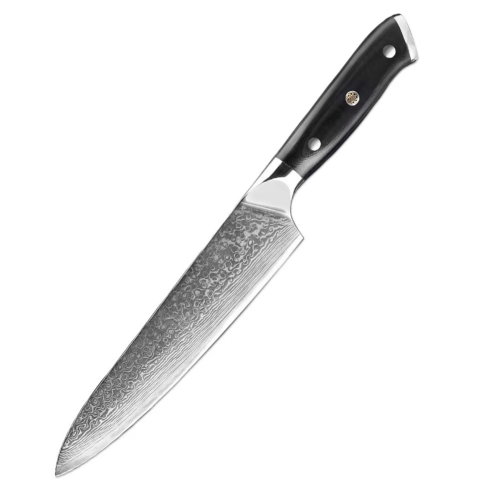 Cuchillo de cocina de acero de Damasco G10 mango de corte de carne cuchillo de hueso cuchillo de fruta combinación de cocina occidental conjunto de cuchillos de cocina
