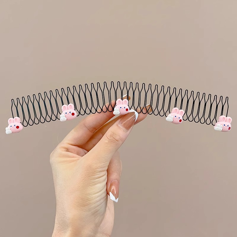 Cabello de la parte posterior de la cabeza de los niños, artefacto de acabado de cabello roto, peine de cabello tirado de pelo, peine de cabello roto, horquilla invisible, diadema, tocado