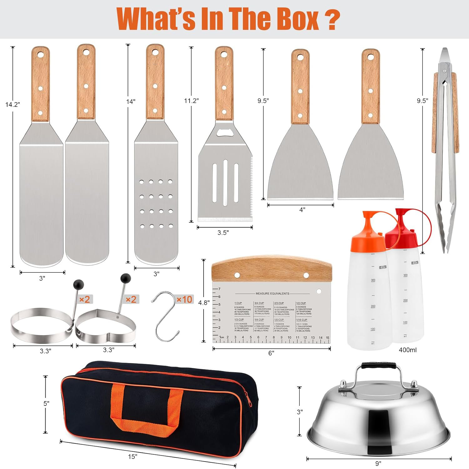 Amazon transfronterizo de acero inoxidable parrilla de barbacoa al aire libre parrilla de hamburguesas cocina de res herramientas combinadas