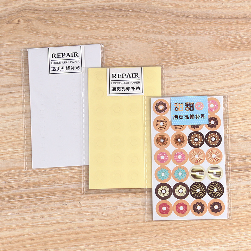 Loose-leaf paper repair stickers, transparent repair stickers, protective stickers for notebooks (A5, A6, A7 sizes) and journal repair stickers.