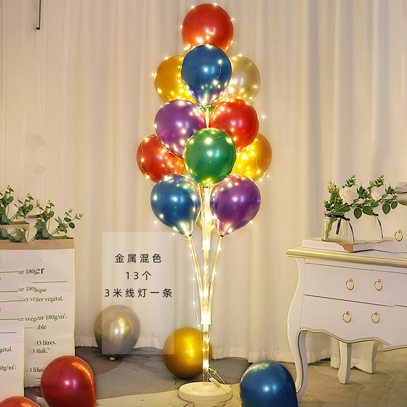 Columna de globo rojo flotante para decoración de bodas, cumpleaños y aperturas