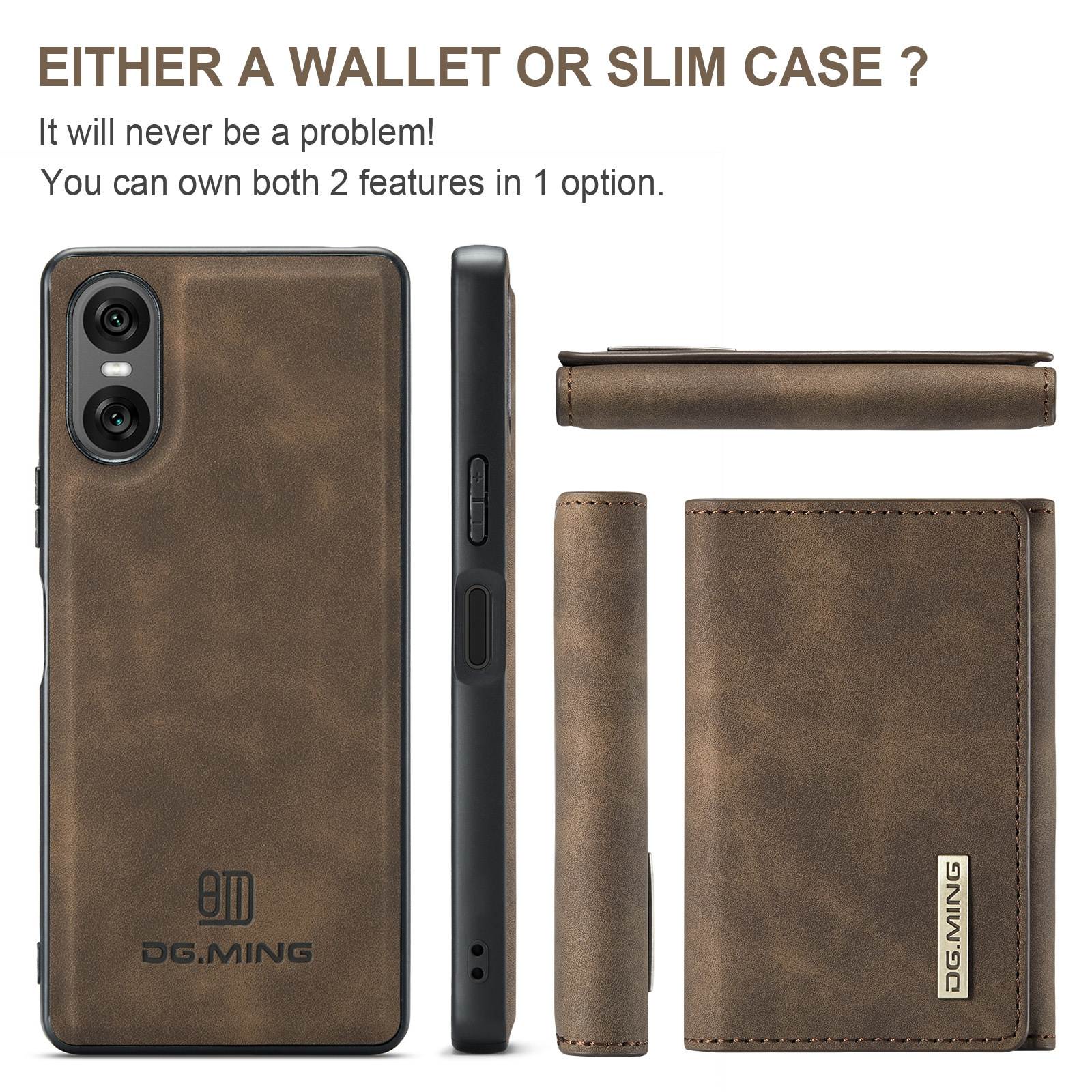 M1 for Sony Xperia 10 VI Protective Case Xperia 1VI Magnetic Split Wallet Phone Case 2024_voghion.com
