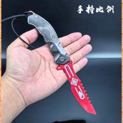 金属工芸品ミニ冷兵器近接武器 22 センチメートル瑞兎折りたたみナイフ武器モデル微兵器装飾品
