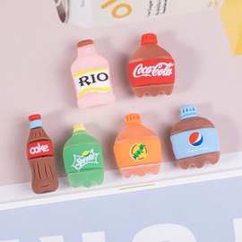 卡通饮料可乐芬达雪碧RIO树脂配件 diy奶油胶手机壳贴片 发饰材料