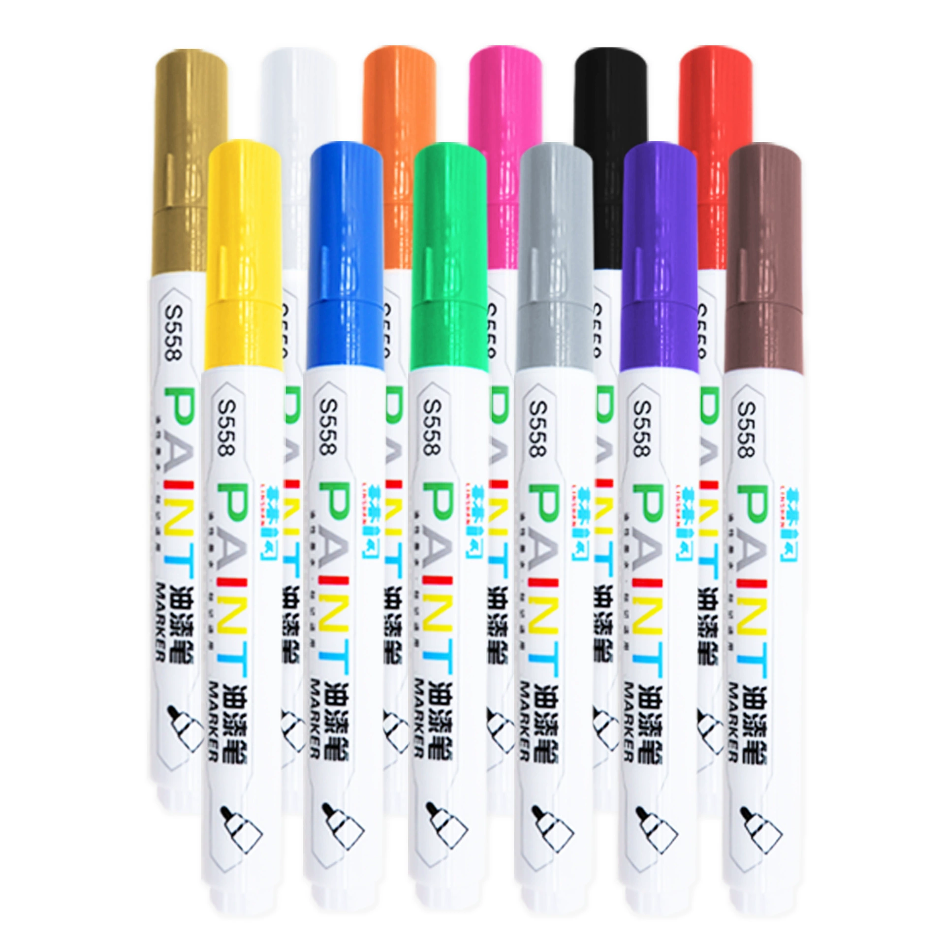 Low -smelling paint pen S558 balloon tire mark lacquer oil pen is not easy to fade cross -border explosion ceramic paint pen