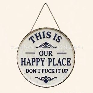 �羳��Ʒ Happy Place Vintage sign �옷֮�؏͹Ř�־����