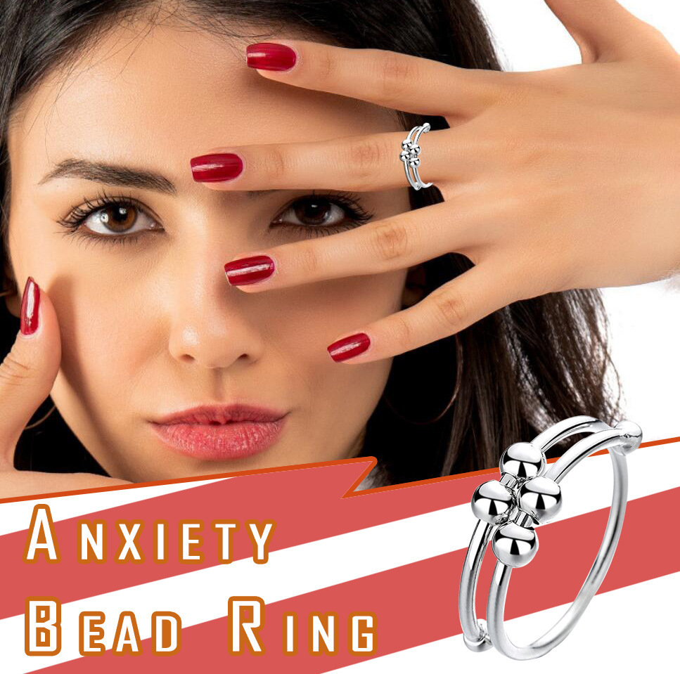Cross-Border Double-Layer Rotatable Ball Ring for Women, Anxiety Relief Women's Ring, Personalized Trendy Hand Jewelry Manufacturer Wholesale