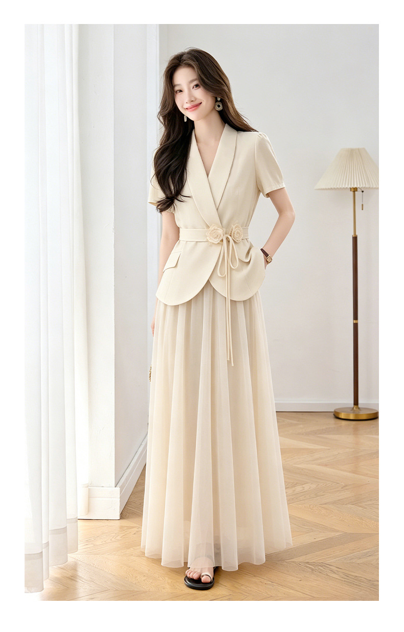 Set vest chân váy nữ công sở phong cách tiểu thư sang trọng, form ôm gọn dáng — Màu ảnh chi tiết 7
