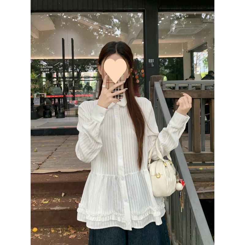 春の女性用ワンピース/ツーピースセット、ゆったりとした襟付きシャツ、柔らかくワックスのようなニットカーディガンジャケット、韓国風コーディネート|undefined