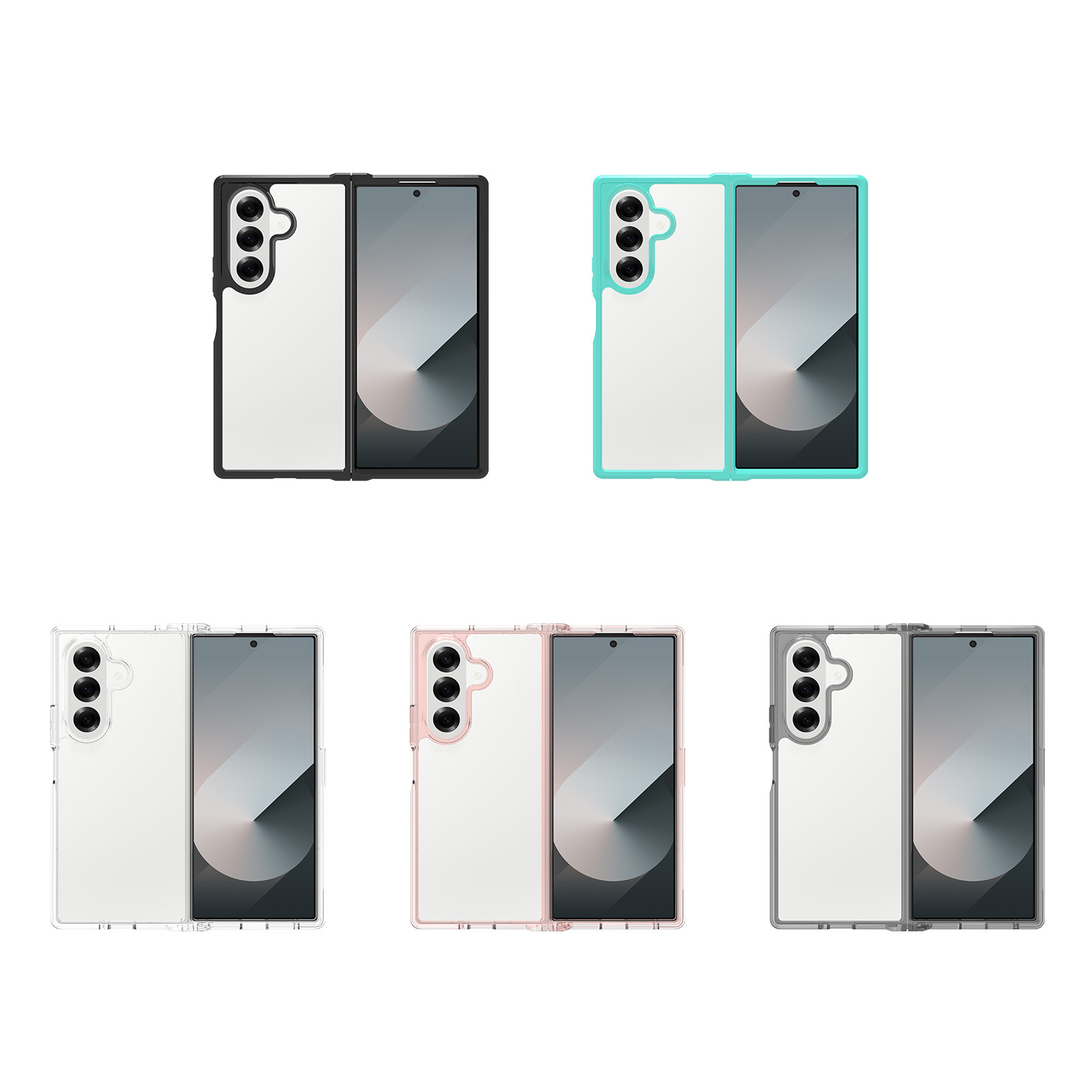 Aplicación transfronteriza Samsung izquierda y derecha plegable Z Fold7 funda protectora transparente 2.0 fábrica de fundas para teléfonos móviles antiarañazos de una pieza