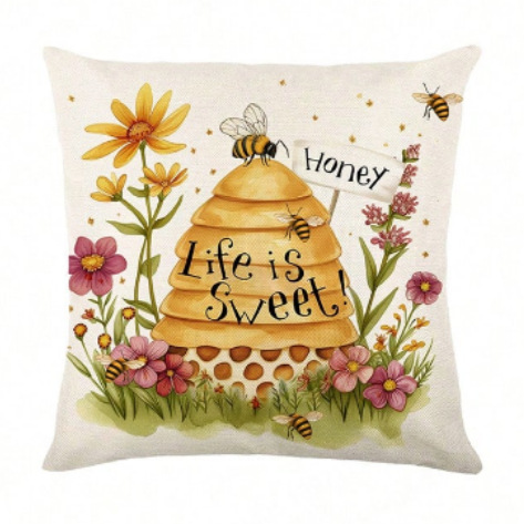 2024 explosión transfronteriza adorable patrón de animal pequeño abrazar almohada de impresión de lino Amazon mesa de sala de estar bandera dormitorio