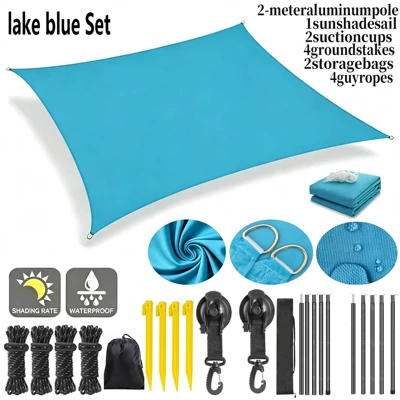 Avtomobil yan çətirləri — Support Rod, SUV Side Tent - lake-blue-suction-cup-support-rod-set-2x2m