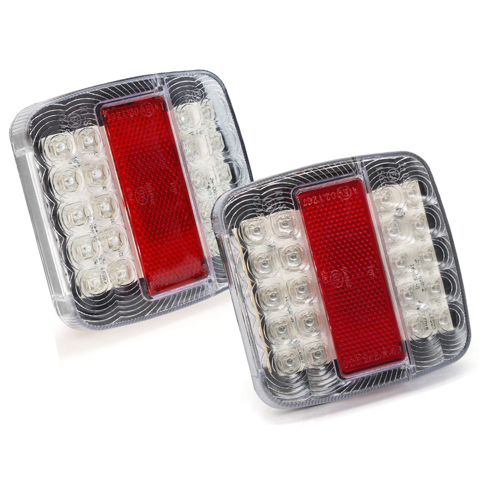 Cross-border truck brake light 12V truck trailer electronic turn signal light 26LED license plate light spot tail light