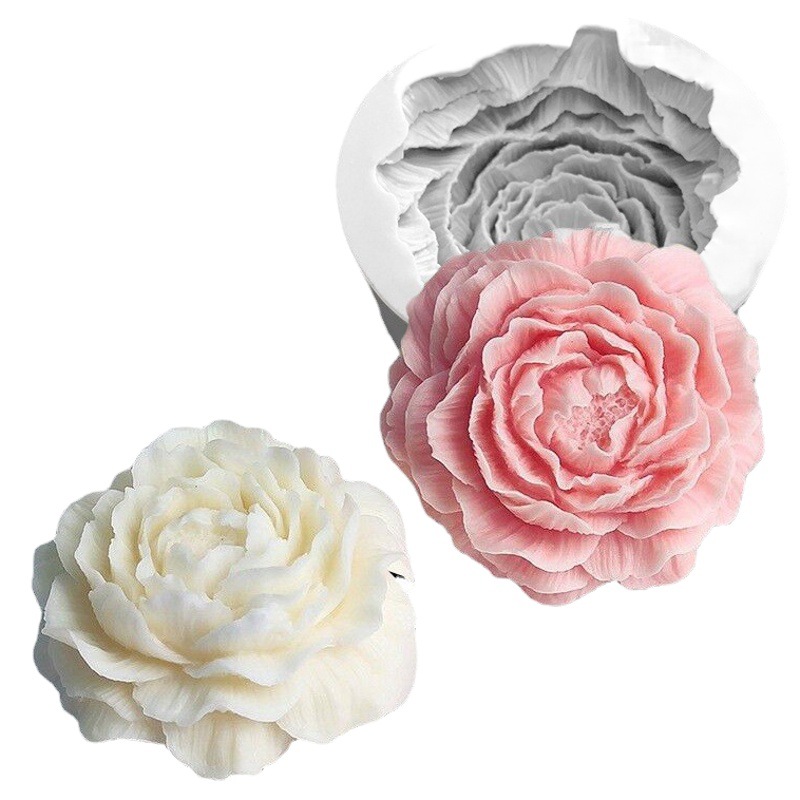 Solo DIY productos de silicona del molde de la vela Cubo de pino cono cabeza de cebolla Rosa calabaza múltiples moldes