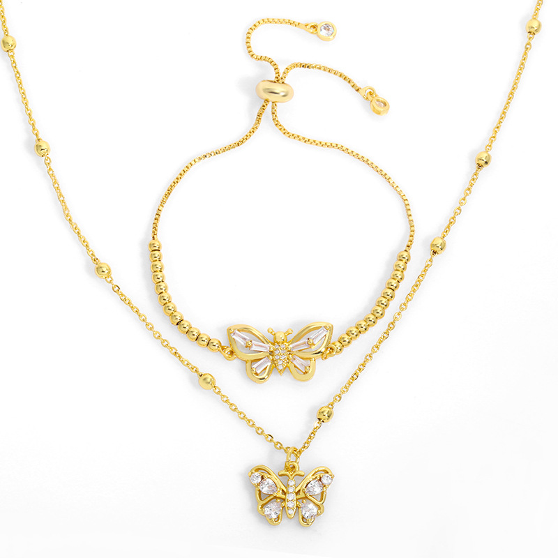 Korea fashion butterfly necklace