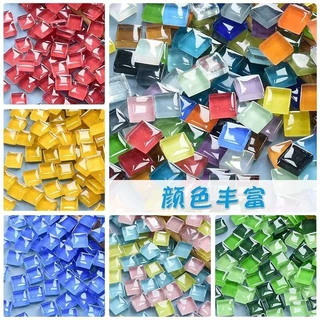 diy彩色水晶玻璃马赛克杯垫制作幼儿园活动手工装饰方块景观拼图