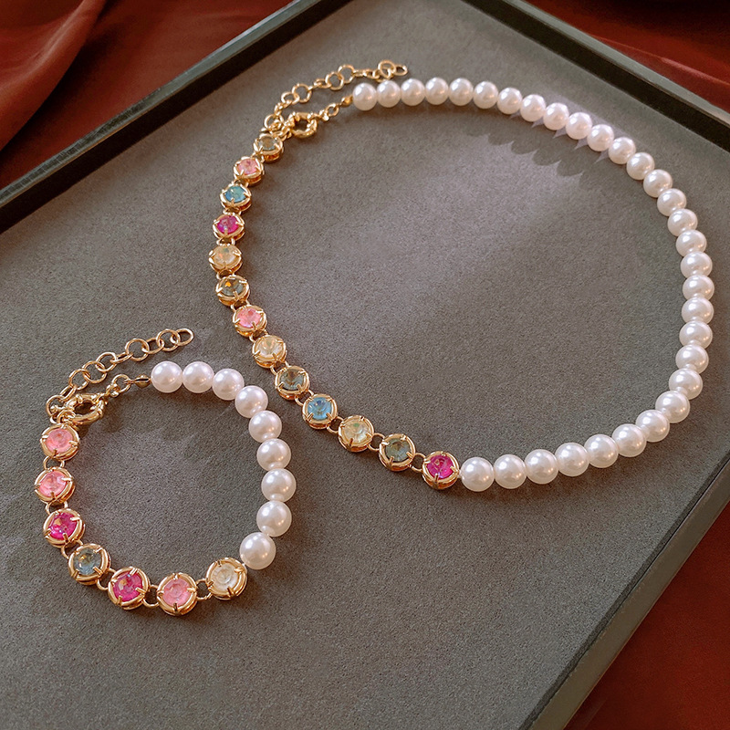 Diamond Round Shijia Pearl Necklace
