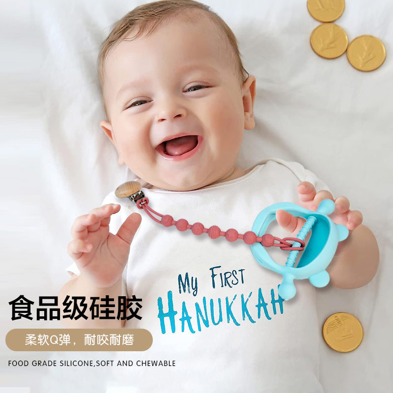 Nueva Cadena de chupete al por mayor cadena anti-gota mordedor de bebé anti-gota cuerda de calidad alimentaria bebé Cadena de chupete de silicona