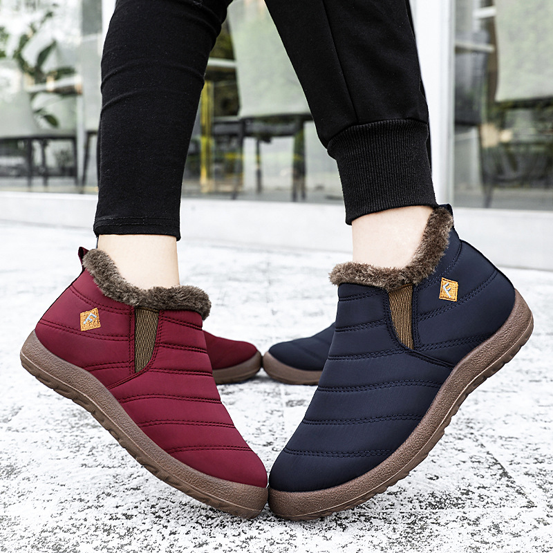 Botas de algodón de invierno para hombres, botas de algodón de poliuretano, botas de nieve grandes, botas de cabello transfronterizas