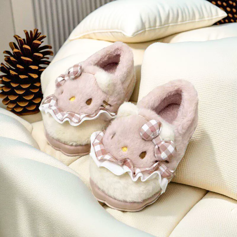 Hello Kitty, зимние тапочки, милые ботинки