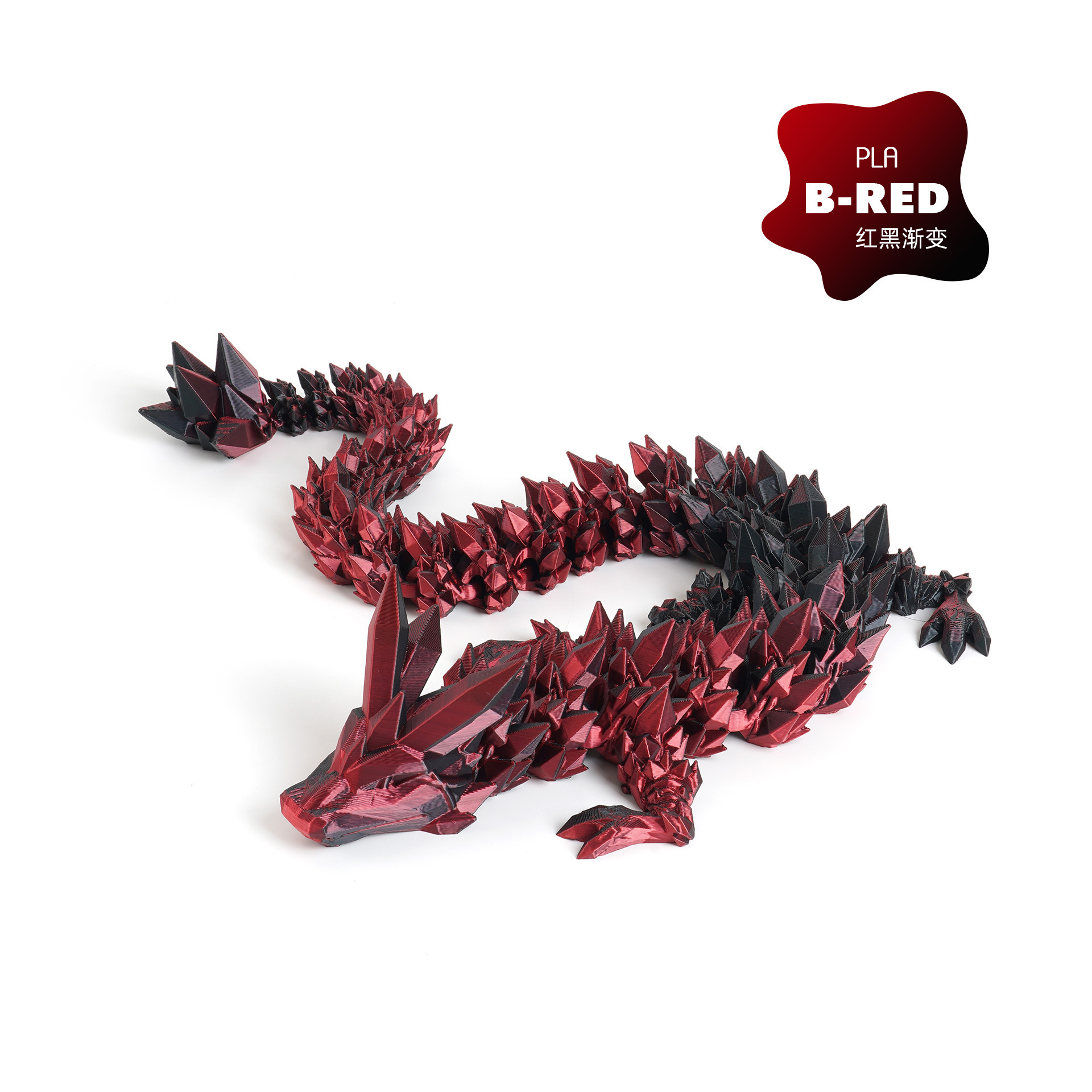 Impresión 3D de cristal dragón ornamentos hechos a mano actividades articulares juguetes de dragón artesanías China dragón huevo al por mayor transfronterizo