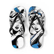 O 20652 Floral Pattern Flip Flops ������Ь ����ѷ�羳ŷ����