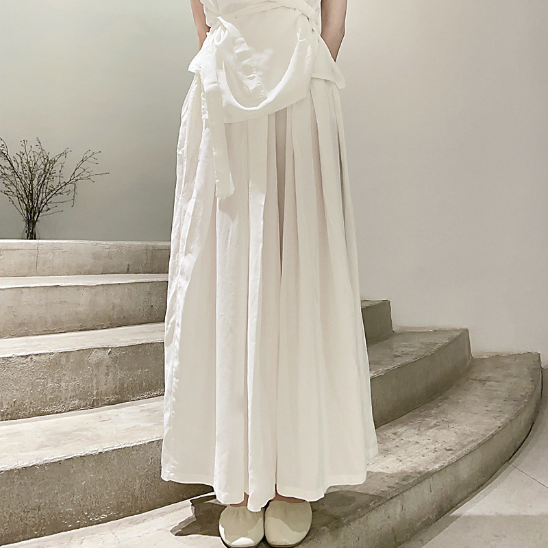 Xun'An Loose Yoga Pants, Rayon Blend Wide-Leg Pants, 2 Colors, Slimming, Multiple Sizes, Artistic Retro, Healthy Material