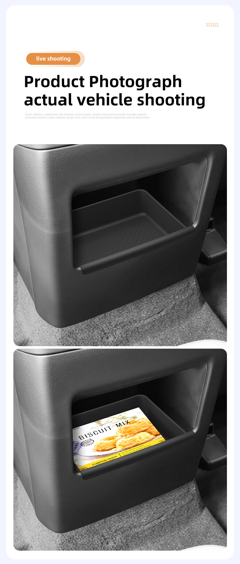Suitable for 27 Kia Telluride models, armrest box rear storage box, car accessories, modification parts