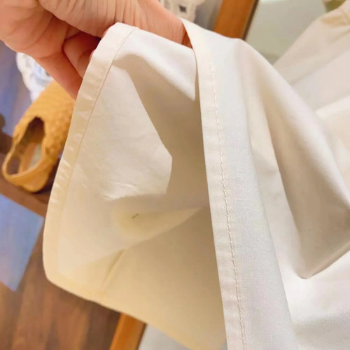 Korean version of children's clothing version of girls' flower embroidered puff short-sleeved irregular waist style princess dress 2024 summer fashion trend
