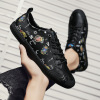 Fashionable sneakers, trend universal footwear for leisure, white shoes, European style, autumn, genuine leather