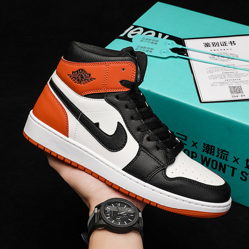 Zapatos de baloncesto de caña alta para hombre AJ Air Force One Pareja Zapatillas casuales Primavera y otoño Estudiantes de secundaria Zapatillas de moda juvenil