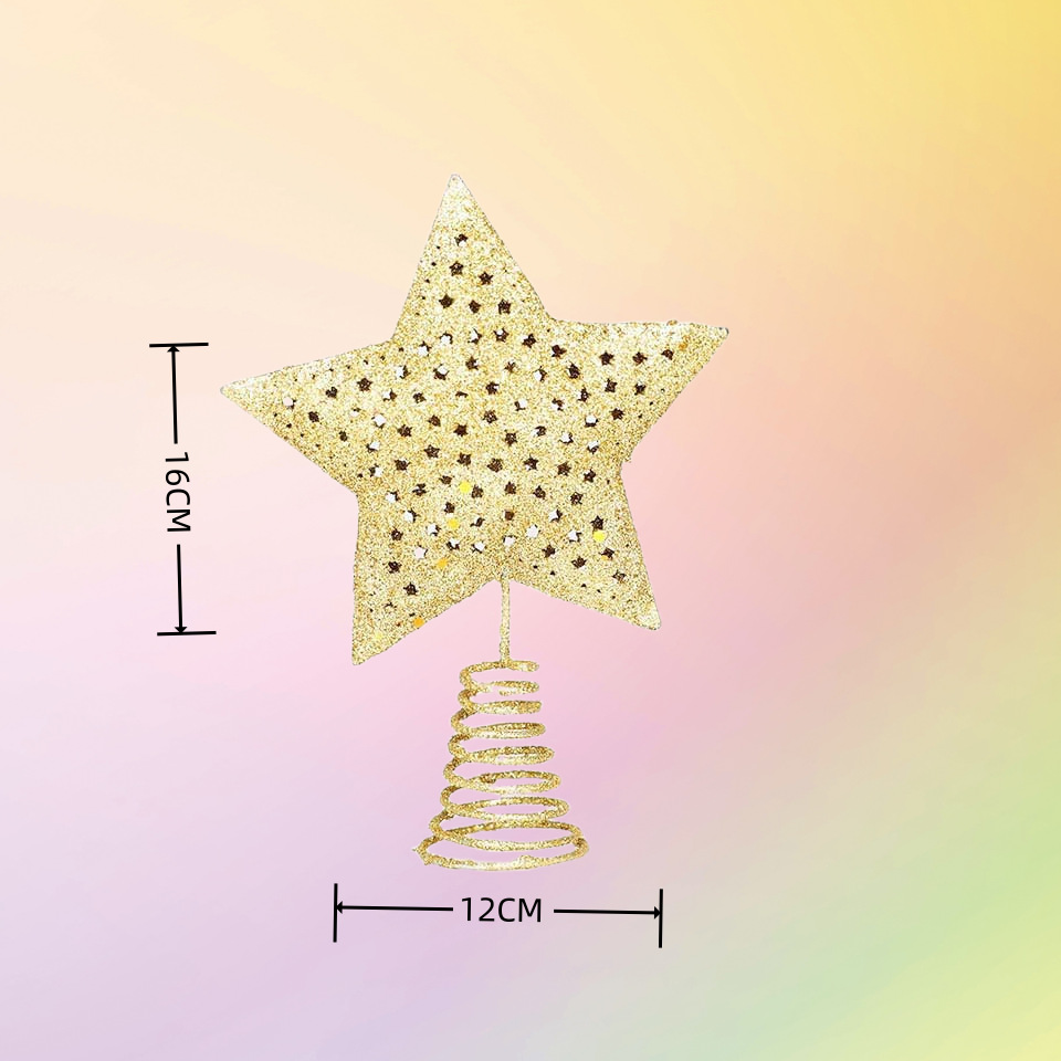 Nuevo vestido de la estrella de cinco puntas de hierro amor Ángel Árbol de Navidad al por mayor transfronterizo estrella superior decoración estrella de cinco puntas