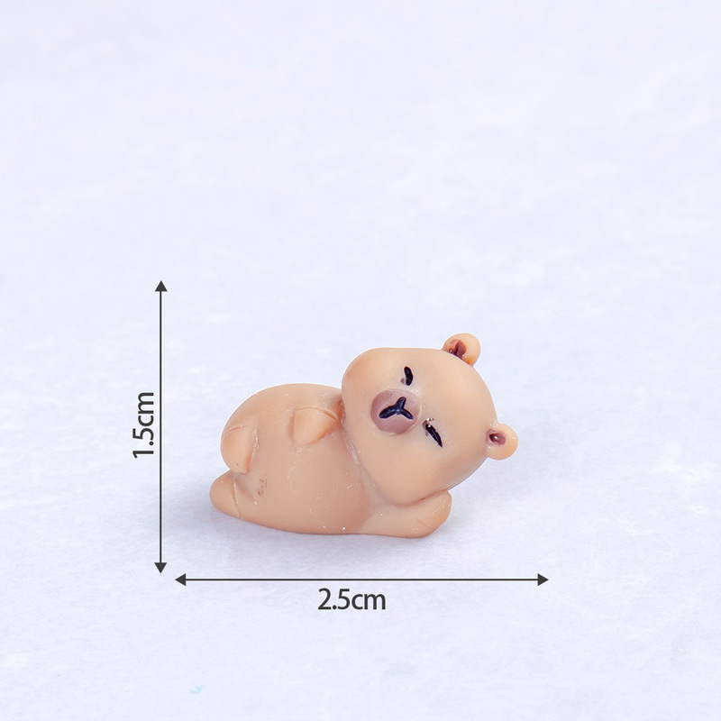 卡通萌粒度假卡皮巴拉树脂工艺品摆件 diy公仔装饰品车载迷你摆件|undefined