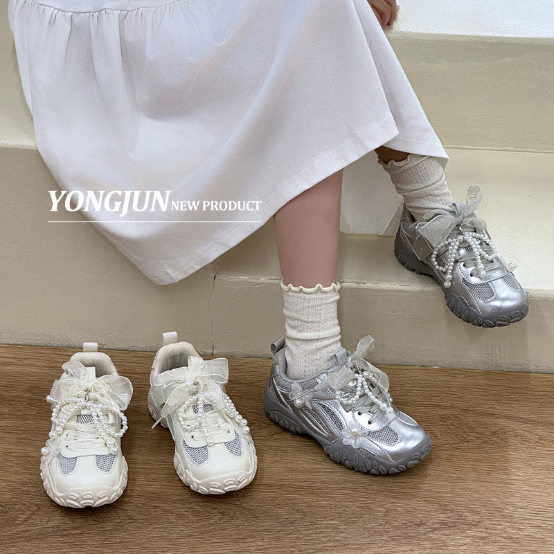 Children's Shoes 2026 Summer New Style Girls' Sports Shoes Casual Princess Style Breathable Running Shoes Trendy Dropshipping