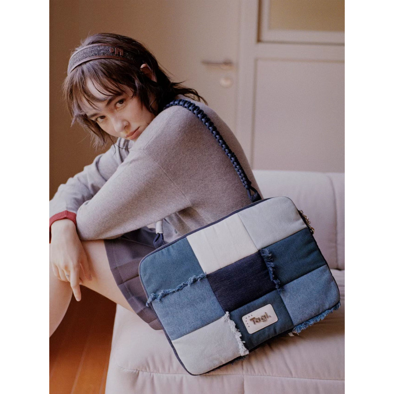 Tagi Imaginary Cowboy Tassel Patchwork Woven Handbag Daily Casual Shoulder Fashion Anti-Fall Laptop Bag