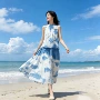 云南大理手工扎染连衣裙