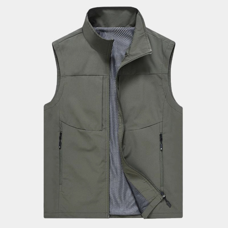 Summer new outdoor multi-pocket quick-drying fishing vest men's thin mountaineering photographer waterproof vest