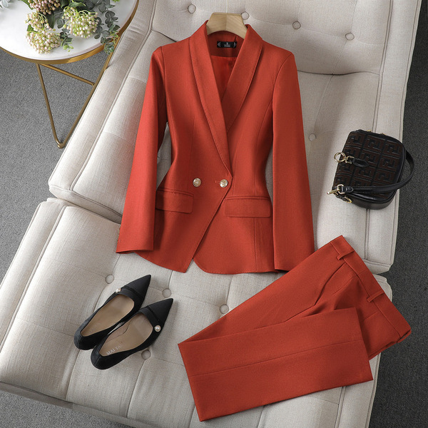 Burgundy autumn classic suit jacket