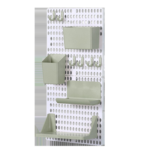 Perforated board desktop storage rack office workstation decorative partition home dormitory storage shelf desk display rack