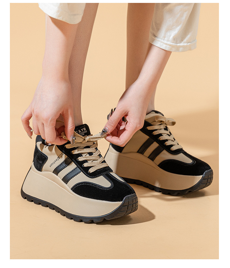 Ténis chunky dad com plataforma sapatos moda feminina_voghion.com