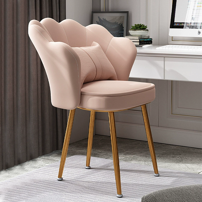 Спальня Минималистичный розовый фланелевый сетчатый красный стул стул для макияжа стул туалетный столик