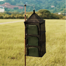 户外折叠晒网四层收纳网餐具水果蔬菜干燥挂架晾防蚊虫挂网